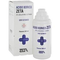 Acido borico 3% 500ml zeta