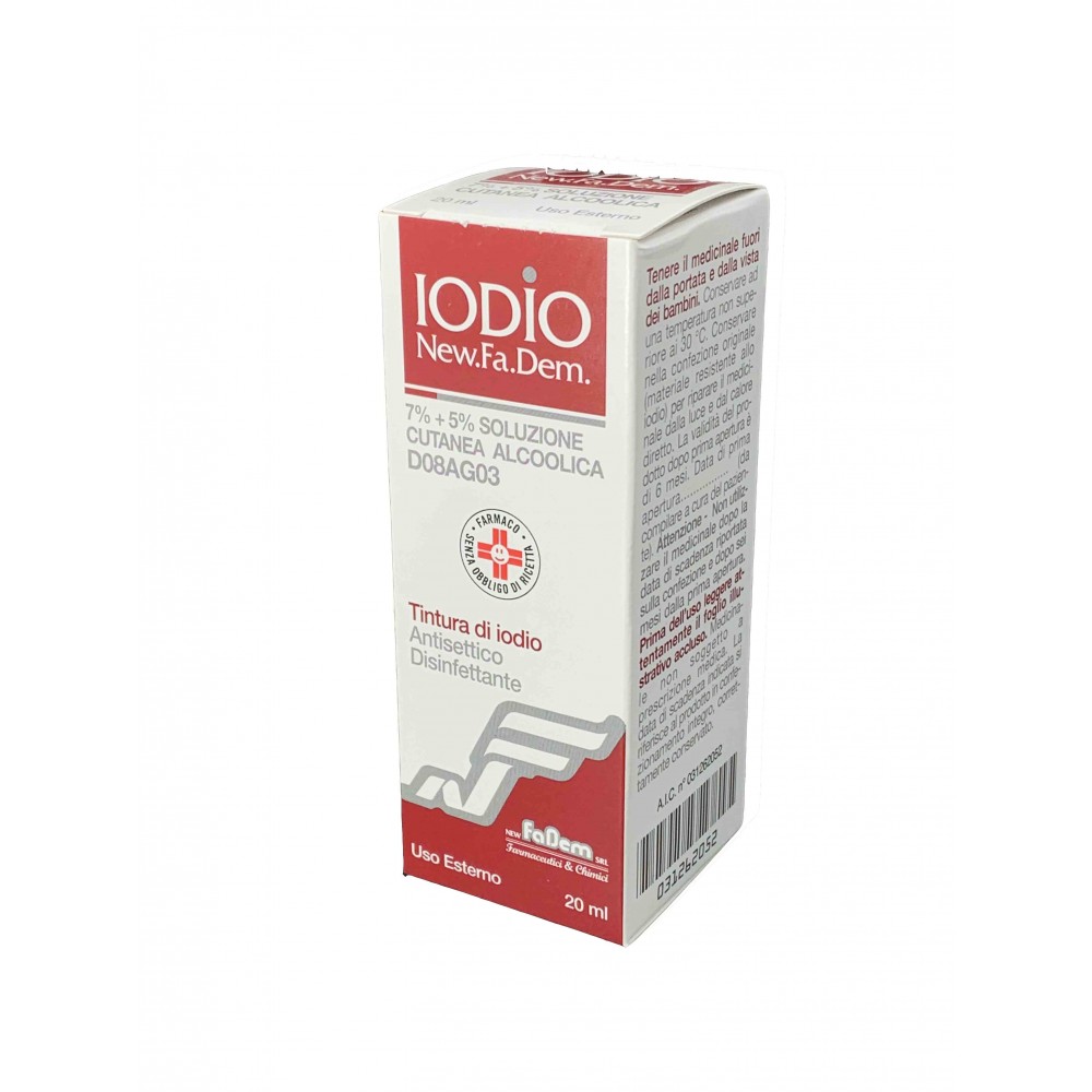Soluzione alcol jodio i 20ml fadem