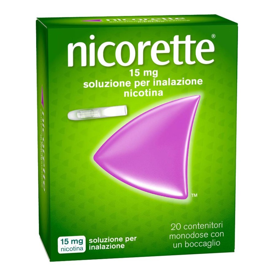 Nicorette Inhaler 15 mg Nicotina 20 Flaconcini Monodose