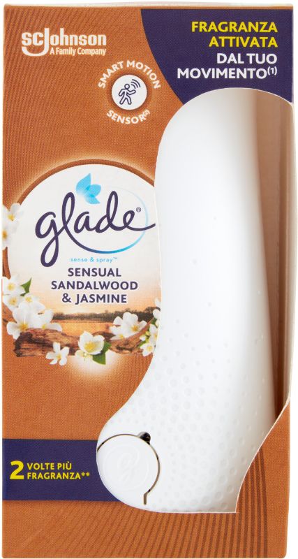 GLADE - Sense&amp;Spray Sensual Sandalwood &amp; Jasmine - Profumatore Ambiente + 1 Ricarica