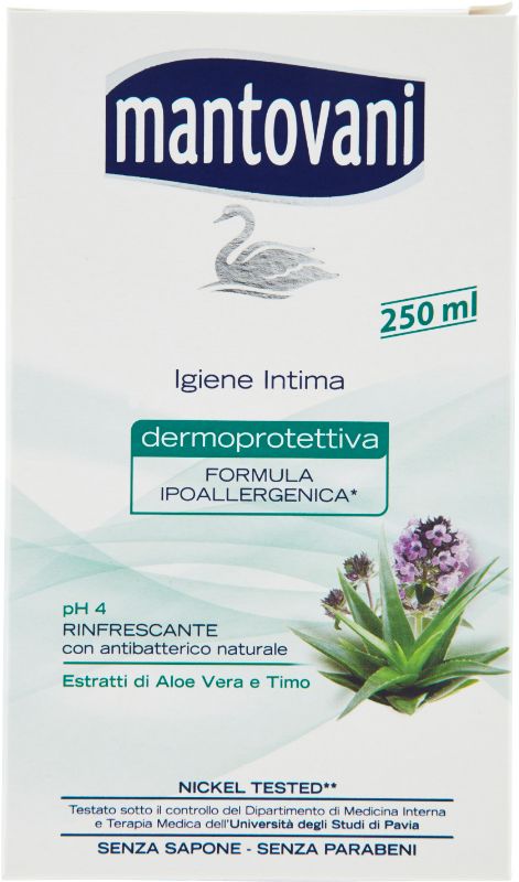 Mantovani Igiene Intima Ph 4 Rinfrescante Con Antibatterico Naturale 250 Ml