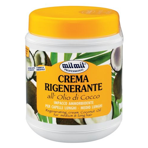 MIL MIL - Professional - Crema rigenerante all'olio di cocco impacco ammorbidente 1l