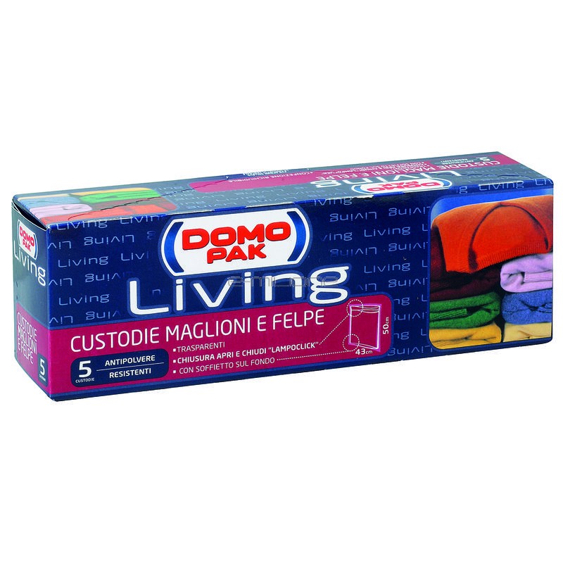 DOMOPAK - Living - 5 Custodie Per Maglioni E Felpe 43x50 Cm