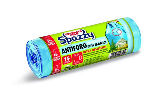 DOMOPAK - Spazzy - 15 Sacchi Nettezza Antiforo Brezza Alpina 42 X 54 Cm