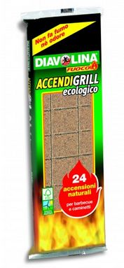 DIAVOLINA ACCENDIFUOCO ECOLOGICA 24PEZZI