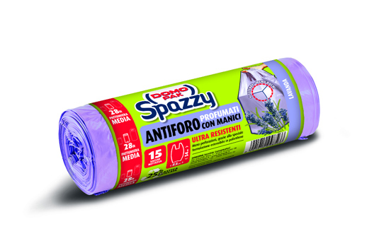 DOMOPAK - Spazzy Lavanda - 15 Sacchetti Antiforo Per Raccolta Differenziata