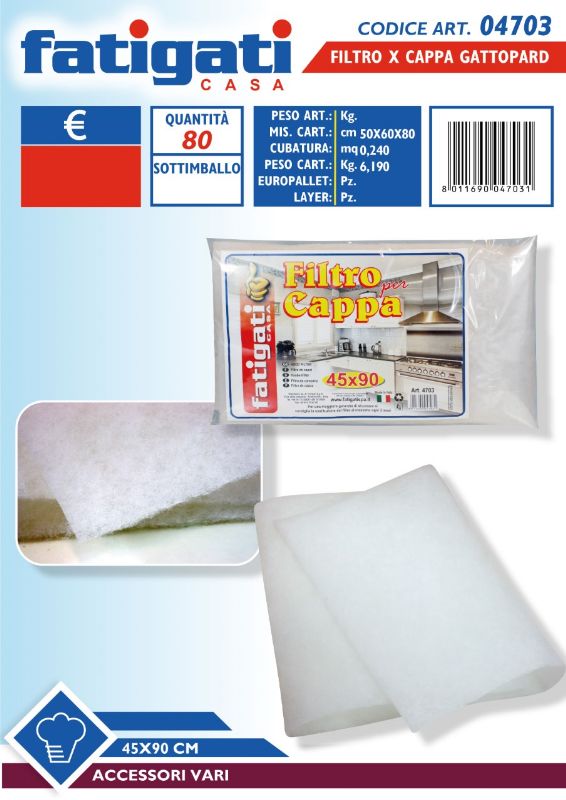 FATIGATI FILTRO CAPPA 50X90