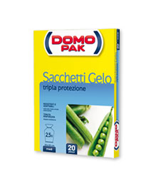 DOMOPAK - Sacchetti Gelo Tripla Protezione - 20 Sacchetti Piccoli Per Alimenti