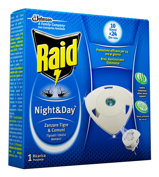 RAID - Night &amp; Day - 1 Ricarica Per La Protezione Contro Gli Insetti