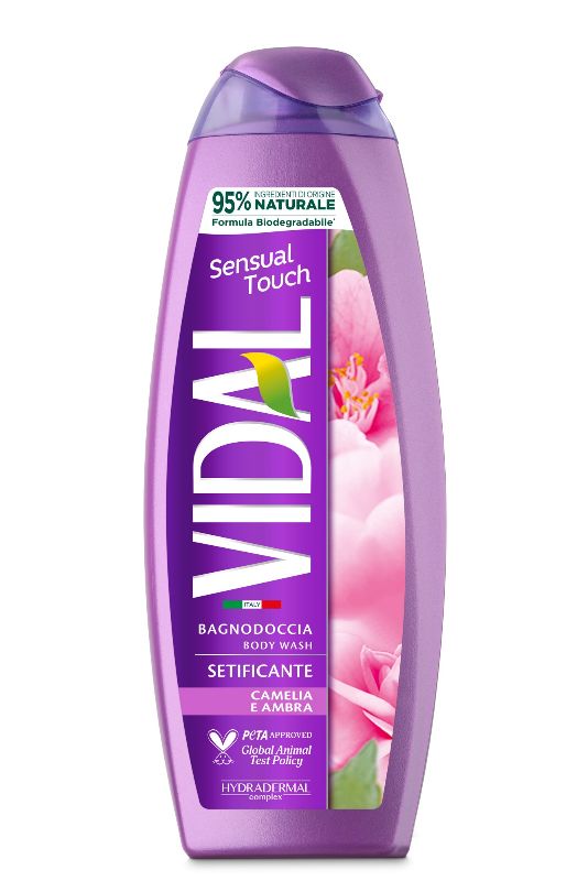 VIDAL - Sensual touch - bagnoschiuma setificante camelia e Ambra 500 ml