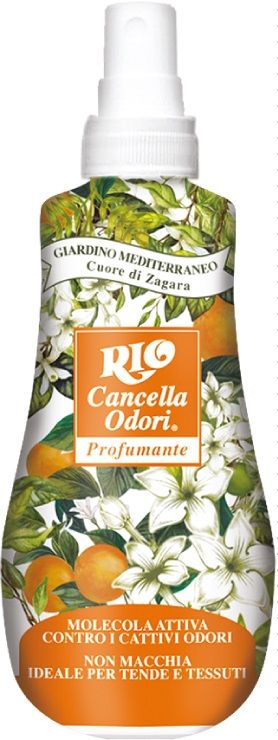 RIO - Cancella Odori Giardino Mediterraneo - Spray Per Ambienti E Tessuti 300 Ml