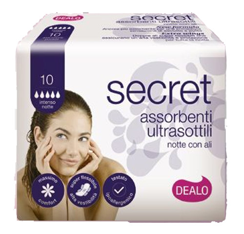 DEALO SECRET ASS ULTRA 10PEZZI C/ALI NOTTE