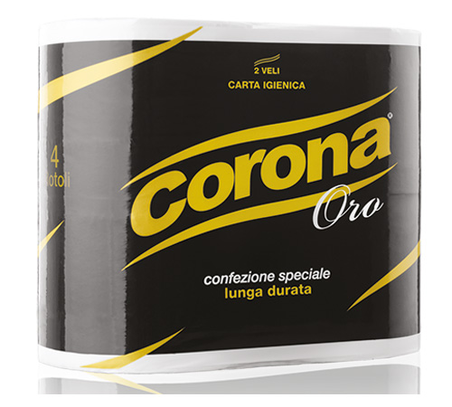 CORONA - Oro - 4 Rotoli Di Carta Igienica