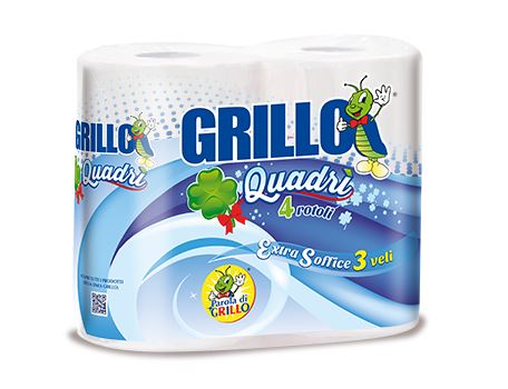 GRILLO IGIENICA 4 ROTOLI QUADRI