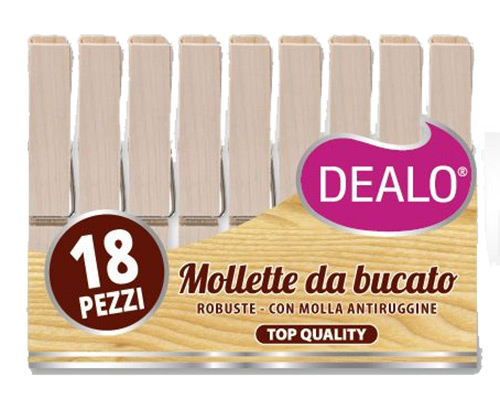 DEALO PINZE BUCATO 18PEZZI LEGNO