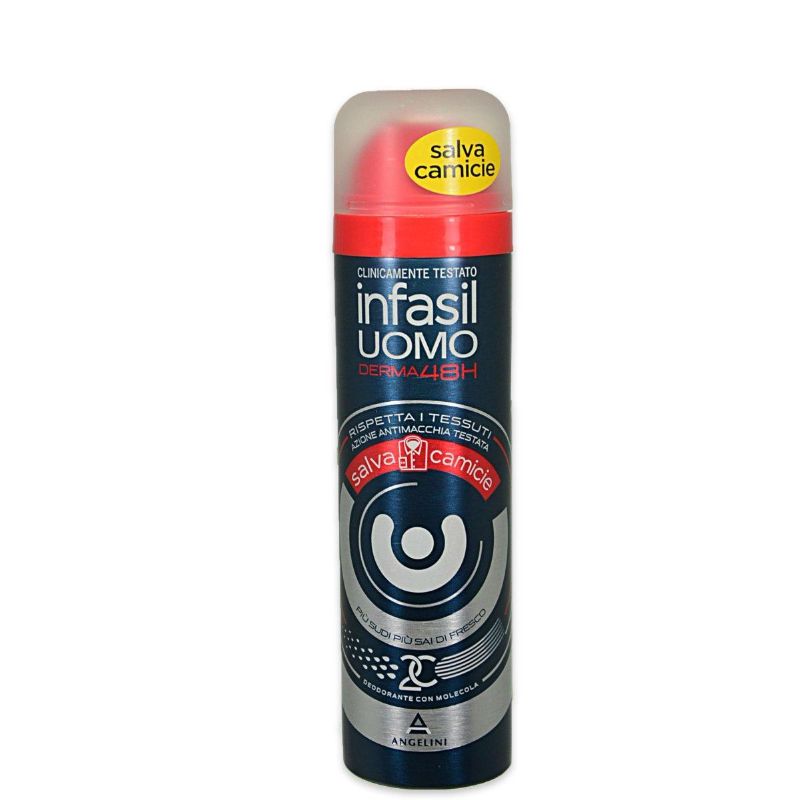 INFASIL - Uomo Derma48H Salvacamicie - deodorante spray efficacia 48 ore 150 ml