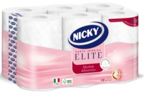 NICKY - Elite - Carta Igienica 12 Rotoli