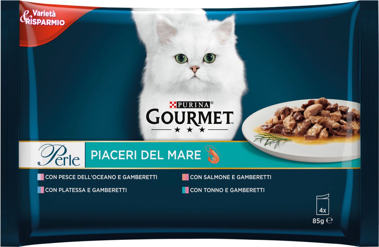 Gourmet Perle Gatto 4X85Gr Piac Del Mare