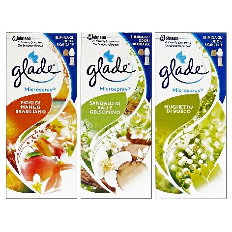 GLADE - Microspray - Ricarica Deodorante Per Ambienti Profumazione Assortita