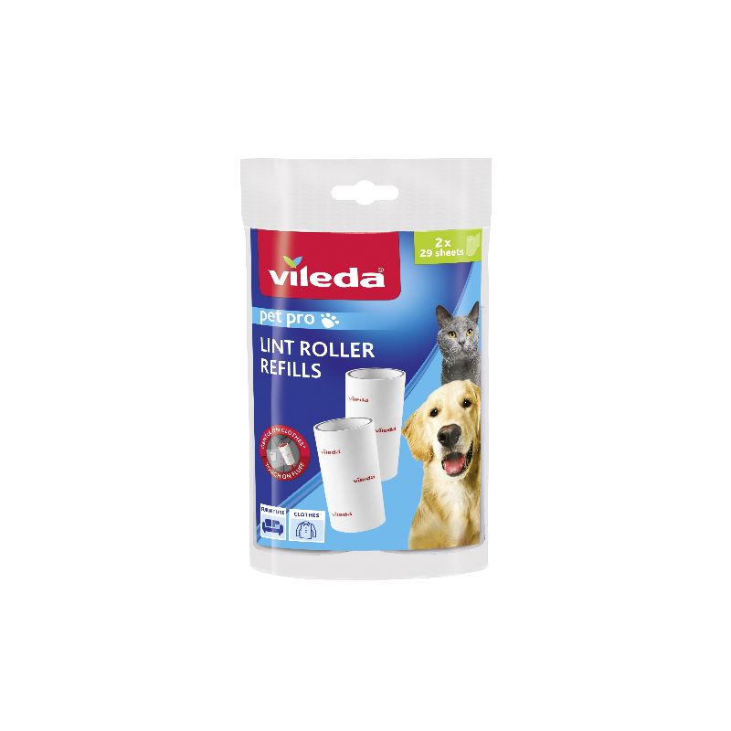 VILEDA - Pet Pro Lint Roller - Ricambio Per La Spazzola Levapelucchi 58 Fogli