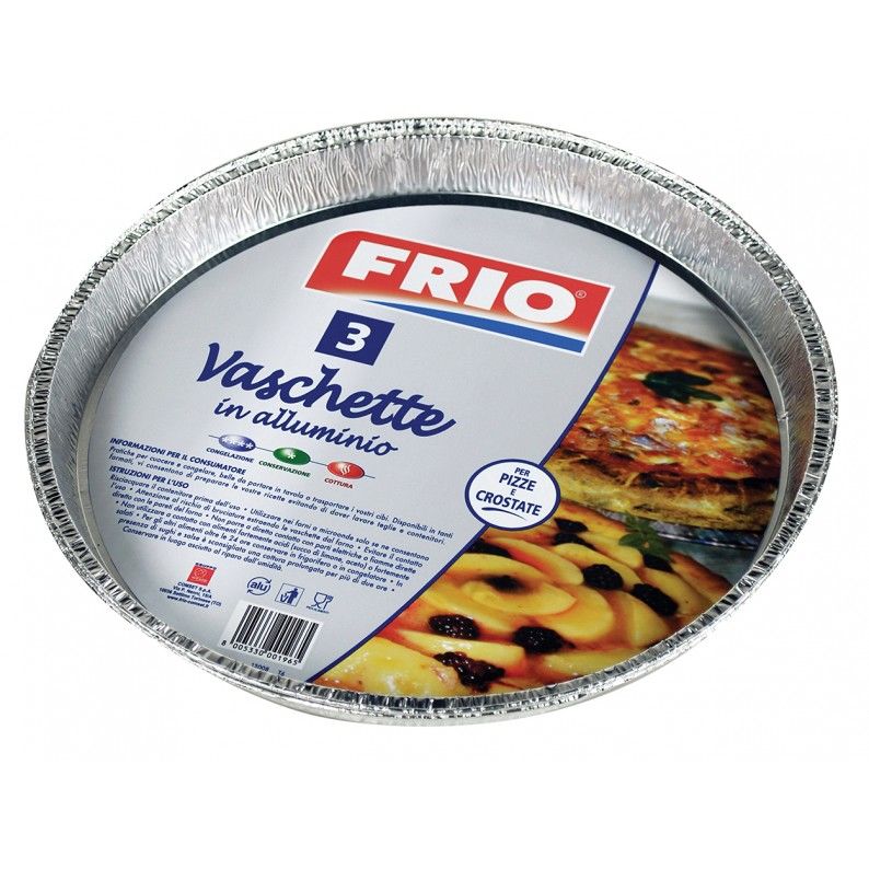 FRIO CONTENITORE ALLUMINIO CROSTATA MEDIA 3PEZZI
