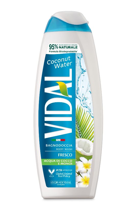 VIDAL - Coconut Water - Bagnodoccia Fresco - Acqua di Cocco e Monoi 500 ml