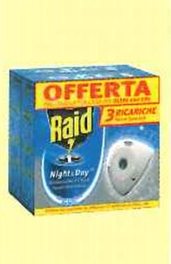 RAID - Night &amp; Day - 3 Ricariche Per Antizanzare Elettrico