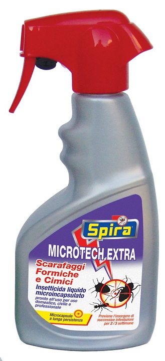 SPIRA - Microtech Extra - Spray Insetticida Per Scarafacci Formiche E Cimici 400 Ml