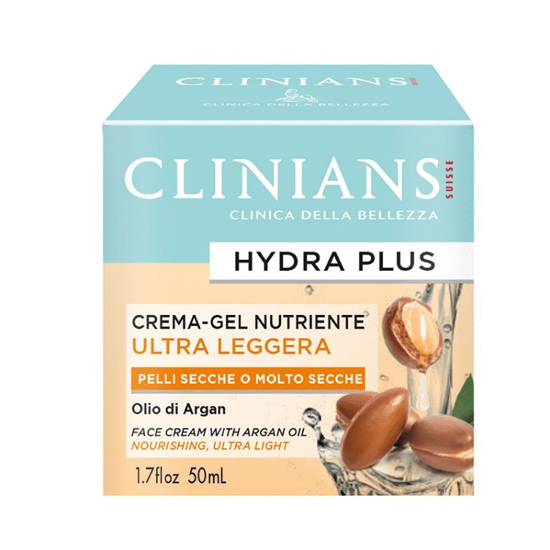 Clinians Hydra Plus Crema-Gel Nutriente Ultra Leggera Pelli Secche o Molto Secche 50 ml