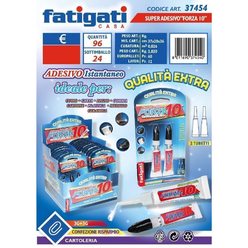 FATIGATI FORZA 10 COLLA 3GR 2PEZZI (NEW)