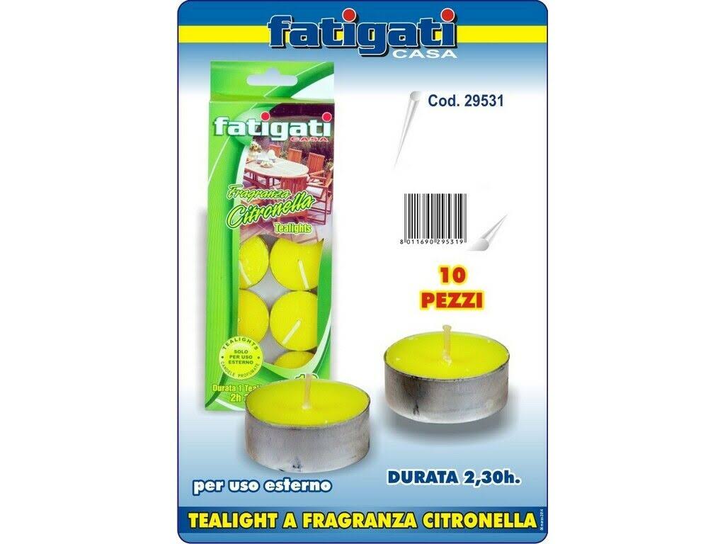 FATIGATI CANDELA CITRONELLA 10PEZZI T LIGHT