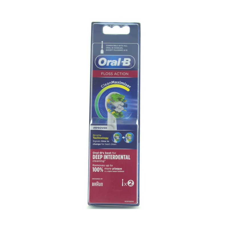 ORAL B SPAZZOLINO ELETTRICO RICARICA 2PEZZI FLOSS ACTION