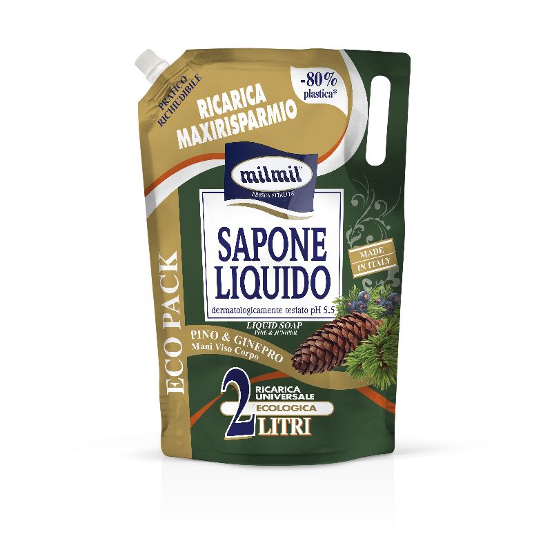 MIL MIL SAPONE LIQUIDO ECORICARICA 2LT PINO&amp;GINEPR