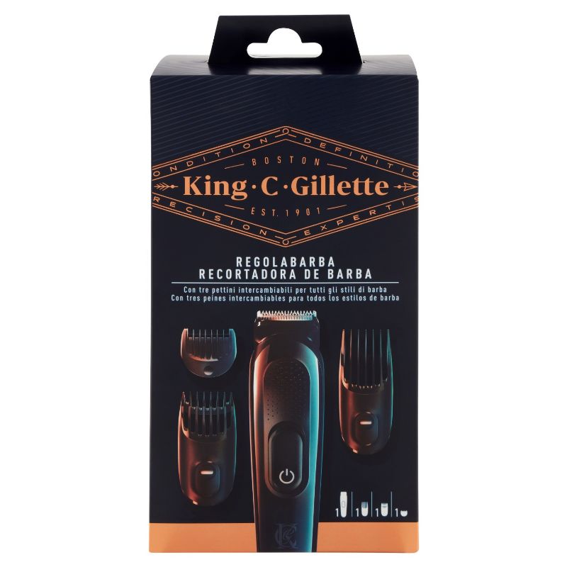 KING C GILLETTE RASOIO ELETTRICO +REG BARBA