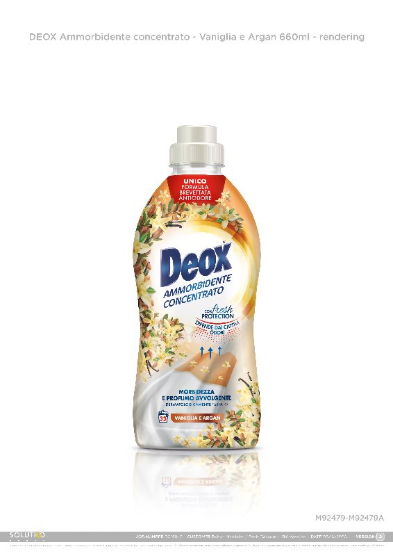 DEOX - Ammorbidente Contentrato 660 Ml Vaniglia &amp; Argan