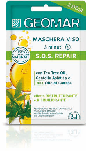 Sos Repair - Maschera viso ristrutturante e riequilibrante 2 dosi