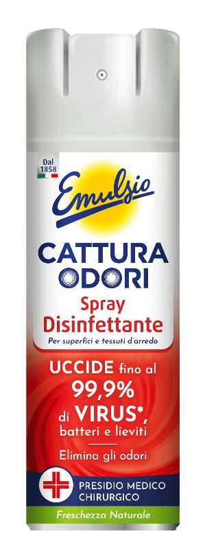 EMULSIO - CatturaOdori Freschezza Naturale - Spray Deodorante Per Ambienti E Tessuti 350 Ml