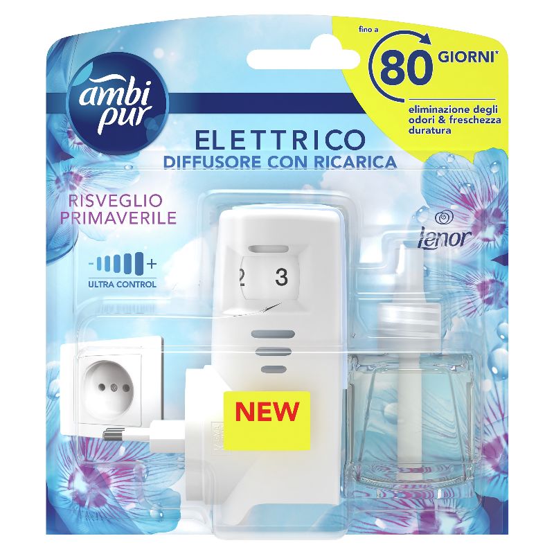 AMBI PUR - Starter Kit - Diffusore Elettrico Mono Per Ambienti Al Risveglio Primaverile Da 20 Ml