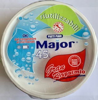 MAJOR - 45 Piatti Piani Riutilizzabili
