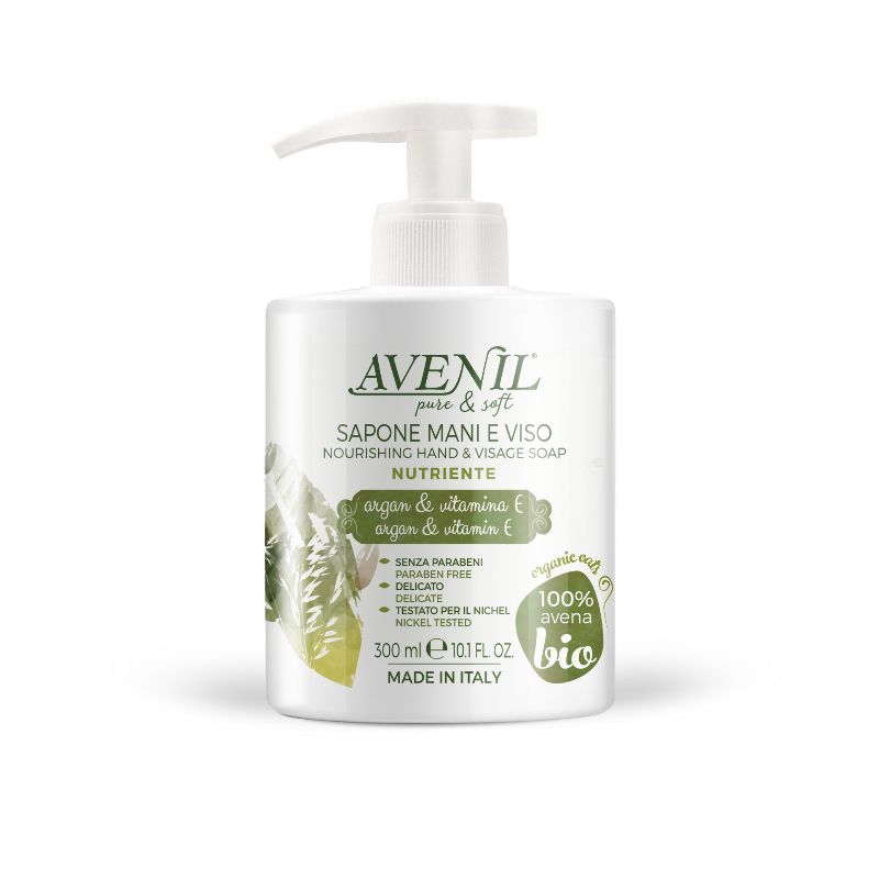 AVENIL - Pure &amp; Soft - Argan &amp; Vitamina E - Sapone mani e viso 300 ml