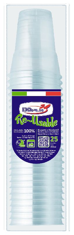 DOPLA BICCHIERI DIAMANTE 200CCX25