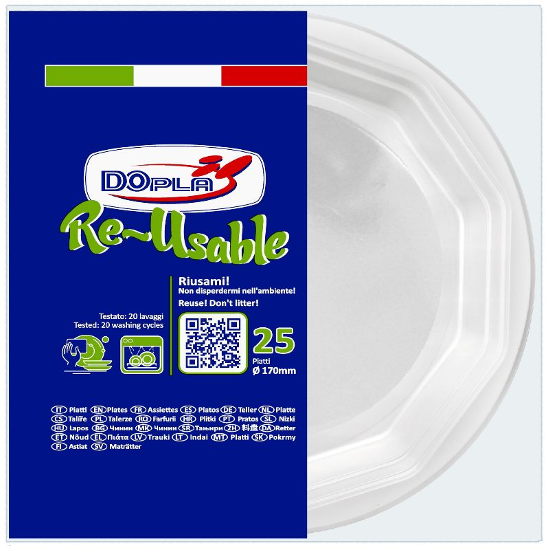 DOPLA PIATTI RIUTILIZZ 25PEZZI FRUTTA