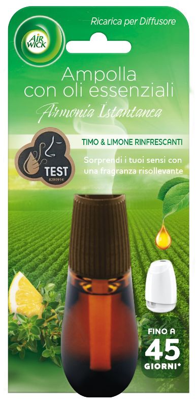 AIR WICK - Timo E Limone Rinfrescanti - Ricarica Per Diffusore Per Oli Essenziali