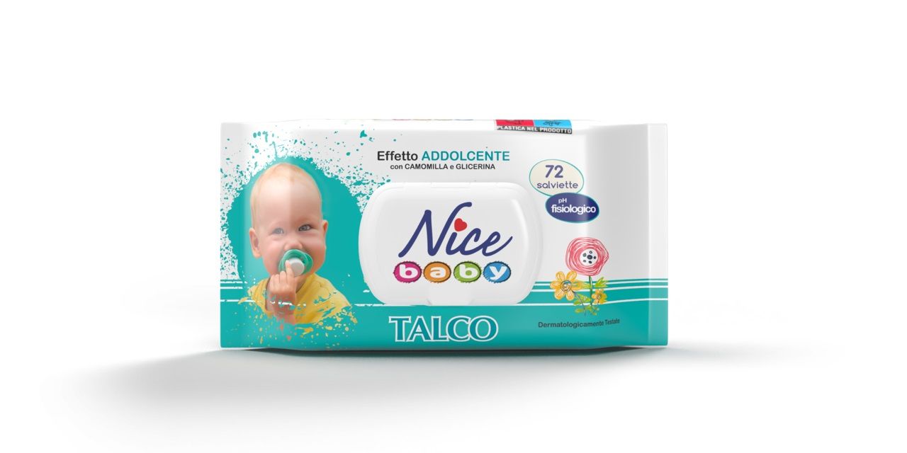 NICE SALVIETTE BABY 72PEZZI TALCO C/POP UP