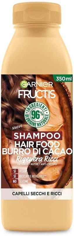 Fructis - Hair Food Burro di Cacao - Shampoo rigenera ricci 350 Ml