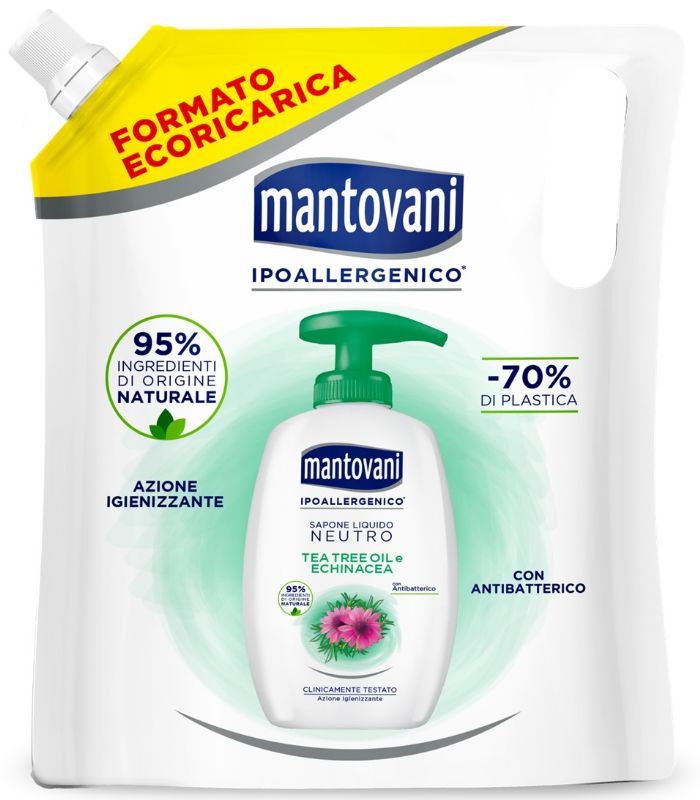 MANTOVANI SAPONE LIQUIDO ECORICARICA 750ML ECHIN/THE