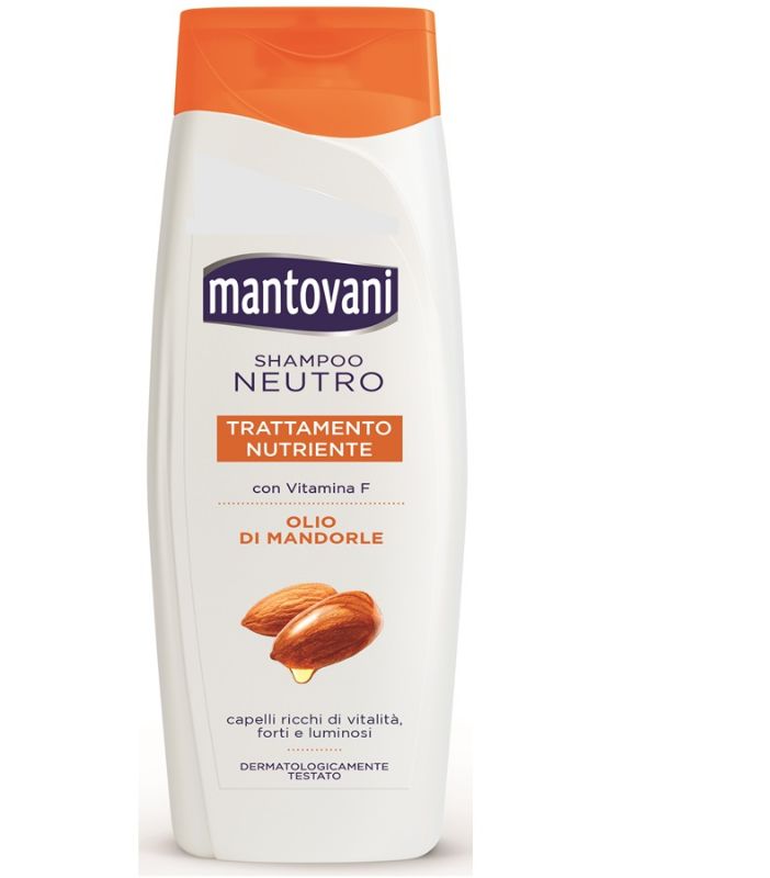 MANTOVANI - Shampoo Neutro - Trattamento Nutriente Con Olio di Mandorle 400 Ml