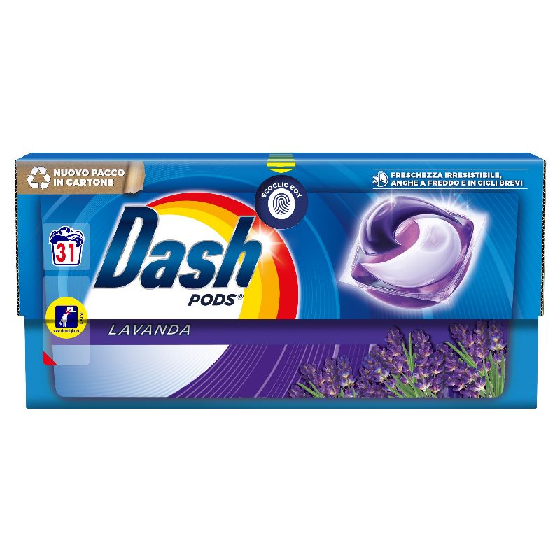 Dash - Power Pods Lavanda - Detersivo Per Bucato 31 Pods