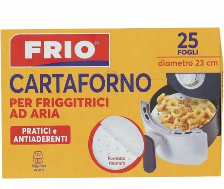 FRIO CARTA FRIGGITRICE ARIA 25PEZZI TONDA