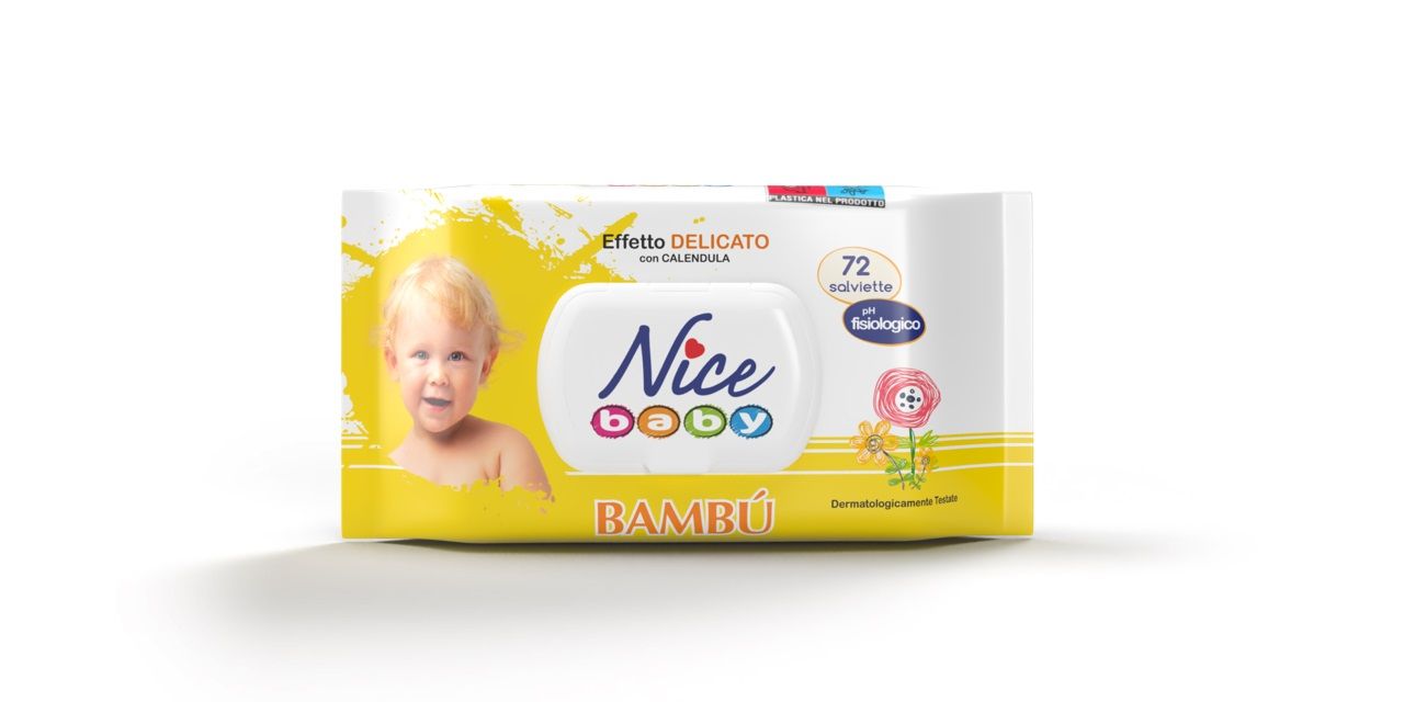 NICE SALVIETTE BABY 72PEZZI BAMBUC/POP UP
